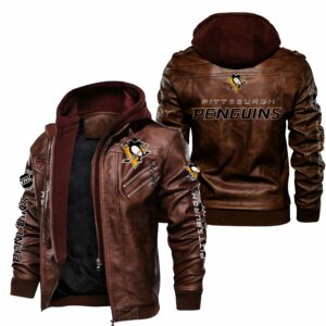 Pittsburgh Penguins NHL Leather Jacket Gift For Fans